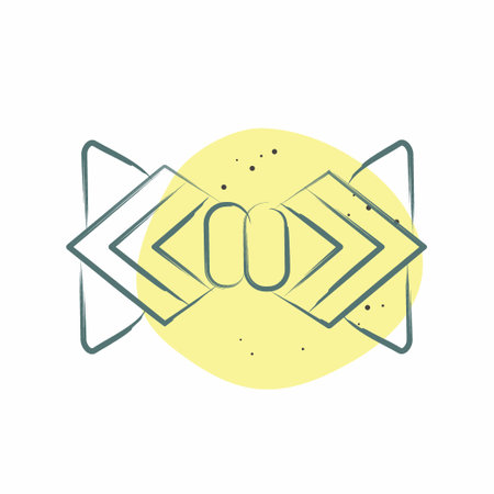 Icon Bow tie. related to Hipster symbol. Color Spot Style. simple design editable. simple illustrationのイラスト素材