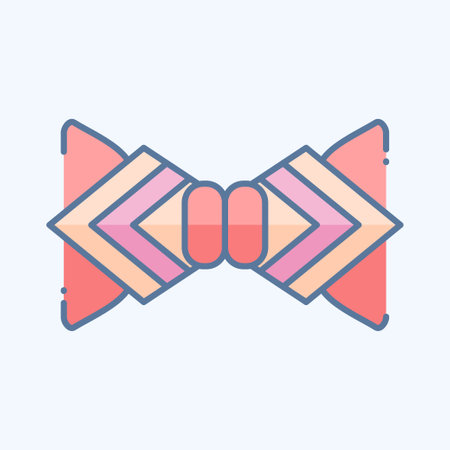 Icon Bow tie. related to Hipster symbol. doodle style. simple design editable. simple illustrationのイラスト素材
