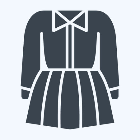 Icon Dress. related to Hipster symbol. glyph style. simple design editable. simple illustrationのイラスト素材