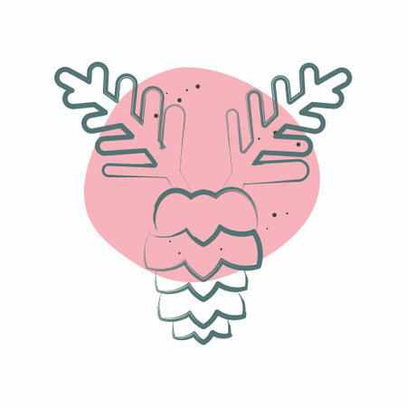 Icon Pine. related to Hipster symbol. Color Spot Style. simple design editable. simple illustrationのイラスト素材