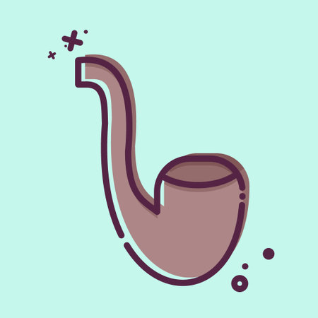 Icon Pipe. related to Hipster symbol. MBE style. simple design editable. simple illustrationのイラスト素材