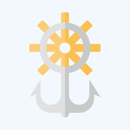 Icon Rudder. related to Hipster symbol. flat style. simple design editable. simple illustrationのイラスト素材