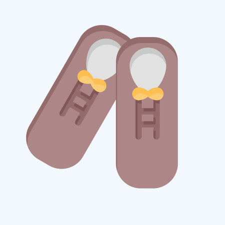 Icon Shoes. related to Hipster symbol. flat style. simple design editable. simple illustrationのイラスト素材