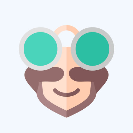 Icon Sunglasses. related to Hipster symbol. flat style. simple design editable. simple illustrationのイラスト素材