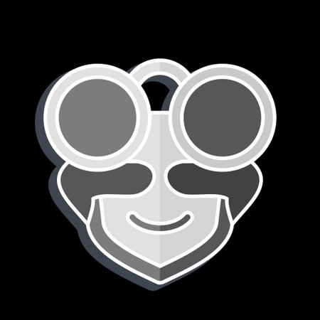 Icon Sunglasses. related to Hipster symbol. glossy style. simple design editable. simple illustrationのイラスト素材