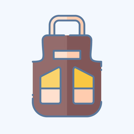 Icon Apron. related to Shoemaker symbol. doodle style. simple design editable. simple illustrationのイラスト素材