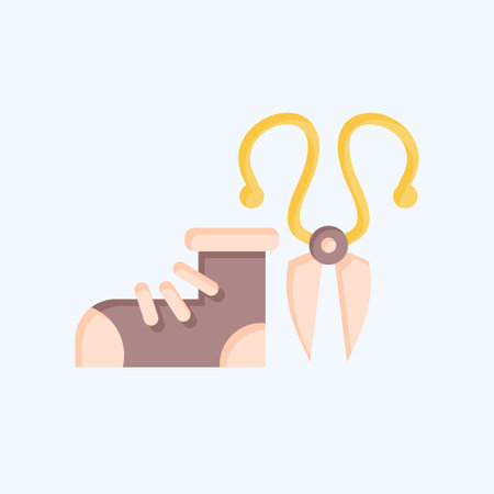 Icon Scissors. related to Shoemaker symbol. flat style. simple design editable. simple illustrationのイラスト素材