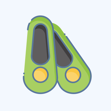 Icon Shoes. related to Shoemaker symbol. doodle style. simple design editable. simple illustrationのイラスト素材