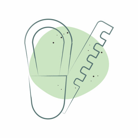Icon Soles. related to Shoemaker symbol. Color Spot Style. simple design editable. simple illustrationのイラスト素材