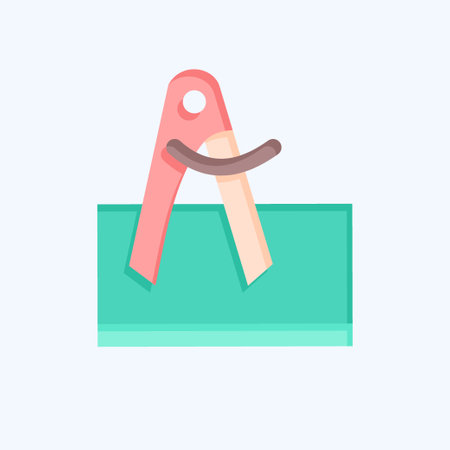 Icon Wing Compass. related to Shoemaker symbol. flat style. simple design editable. simple illustrationのイラスト素材