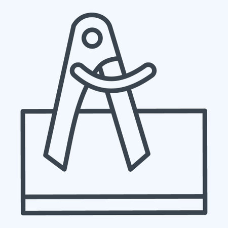 Icon Wing Compass. related to Shoemaker symbol. line style. simple design editable. simple illustrationのイラスト素材