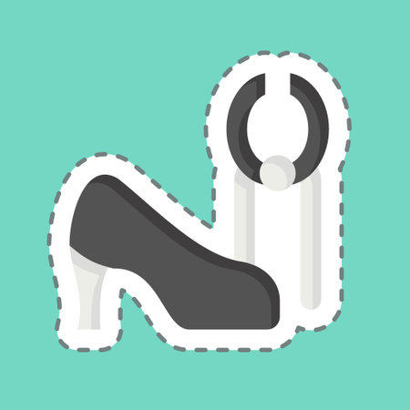 Sticker line cut Plier. related to Shoemaker symbol. simple design editable. simple illustrationのイラスト素材