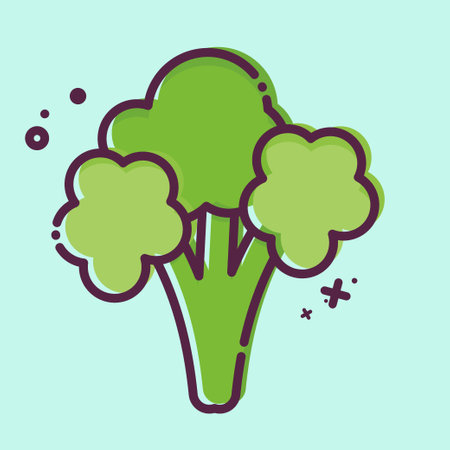Icon Cauliflower. related to Vegan symbol. MBE style. simple design editable. simple illustrationのイラスト素材