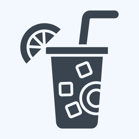 Icon Lemon. related to Vegan symbol. glyph style. simple design editable. simple illustrationのイラスト素材