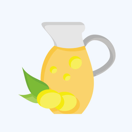 Icon Olive Oil. related to Vegan symbol. flat style. simple design editable. simple illustrationのイラスト素材
