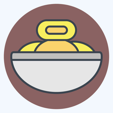 Icon Soybean. related to Vegan symbol. color mate style. simple design editable. simple illustrationのイラスト素材