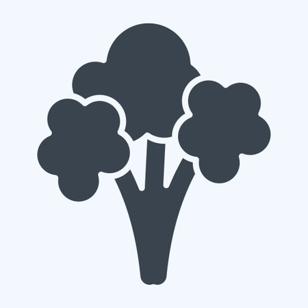 Icon Cauliflower. related to Vegan symbol. glyph style. simple design editable. simple illustrationのイラスト素材