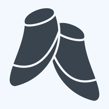 Icon Last Shoes. related to Shoemaker symbol. glyph style. simple design editable. simple illustrationのイラスト素材
