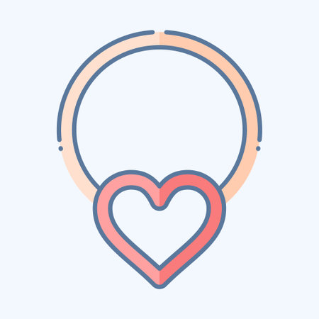 Icon Necklace. related to Ring symbol. doodle style. simple design editable. simple illustrationのイラスト素材