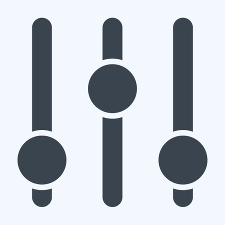 Icon Music Adjuster. related to Podcast symbol. glyph style. simple design editable. simple illustrationのイラスト素材