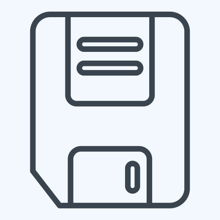 Icon Save. related to Podcast symbol. line style. simple design editable. simple illustrationのイラスト素材