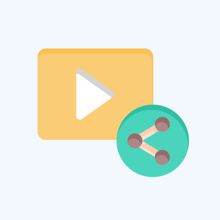 Icon Share. related to Podcast symbol. flat style. simple design editable. simple illustrationのイラスト素材