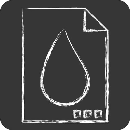 Icon Nagative Blood. related to Blood Donation symbol. chalk Style. simple design editable. simple illustrationのイラスト素材