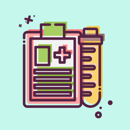 Icon Result. related to Blood Donation symbol. MBE style. simple design editable. simple illustrationのイラスト素材