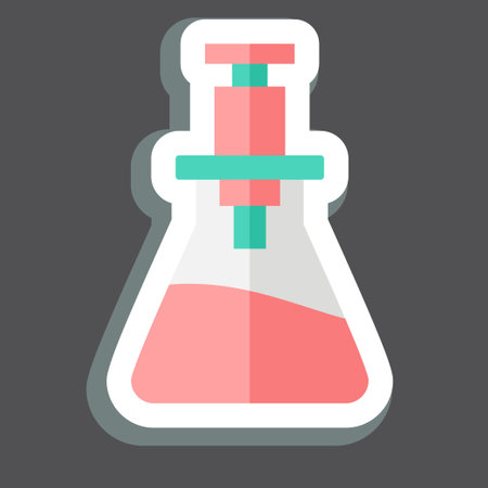 Sticker Blood Research. related to Blood Donation symbol. simple design editable. simple illustrationのイラスト素材