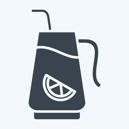 Icon Infused Water. related to Cocktails,Drink symbol. glyph style. simple design editable. simple illustrationのイラスト素材