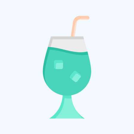 Icon Qour. related to Cocktails,Drink symbol. flat style. simple design editable. simple illustrationのイラスト素材