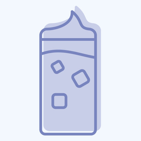 Icon Thai Tea. related to Cocktails,Drink symbol. two tone style. simple design editable. simple illustrationのイラスト素材