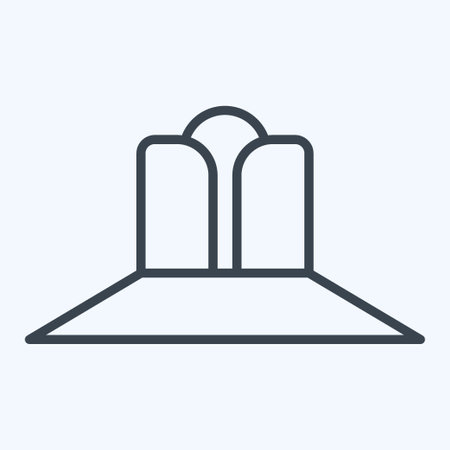 Icon Pamela Hat. related to Fashion symbol. line style. simple design editable. simple illustrationのイラスト素材