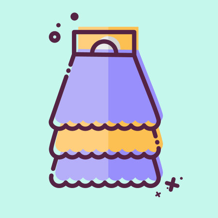 Icon Skirt. related to Fashion symbol. MBE style. simple design editable. simple illustrationのイラスト素材