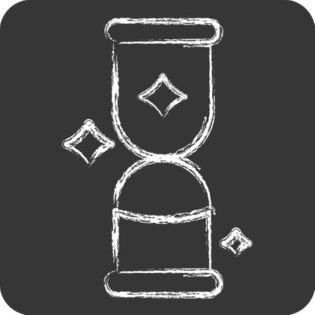 Icon Sand Watch. related to Magic symbol. chalk Style. simple design editable. simple illustration