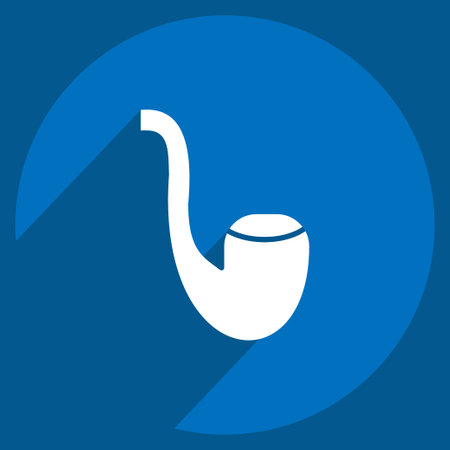 Icon Pipe. related to Hipster symbol. long shadow style. simple design editable. simple illustrationのイラスト素材