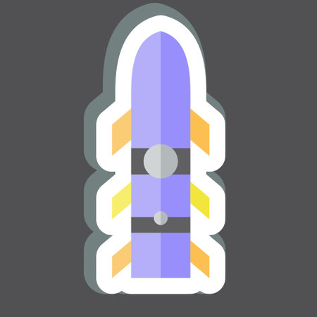 Sticker Rocket. related to Weapons symbol. simple design editable. simple illustrationのイラスト素材