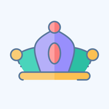 Icon Crown. related to Jewelry symbol. doodle style. simple design editable. simple illustrationのイラスト素材
