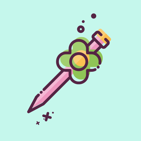 Icon Hair Pin. related to Jewelry symbol. MBE style. simple design editable. simple illustrationのイラスト素材