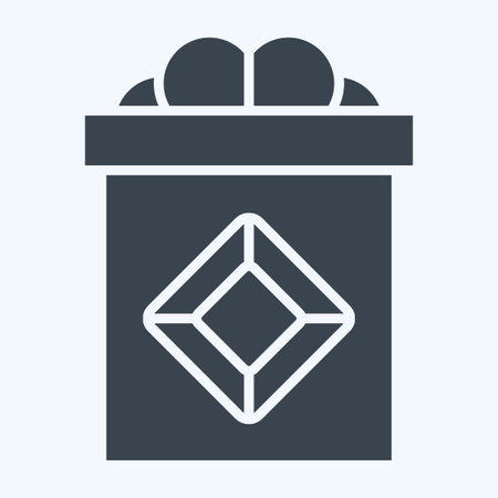 Icon Gift. related to Jewelry symbol. glyph style. simple design editable. simple illustrationのイラスト素材