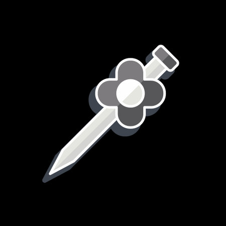 Icon Hair Pin. related to Jewelry symbol. glossy style. simple design editable. simple illustrationのイラスト素材
