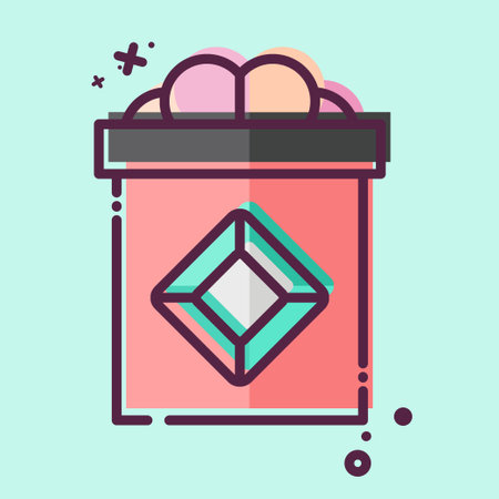 Icon Gift. related to Jewelry symbol. MBE style. simple design editable. simple illustrationのイラスト素材
