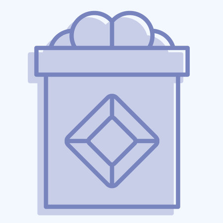 Icon Gift. related to Jewelry symbol. two tone style. simple design editable. simple illustrationのイラスト素材