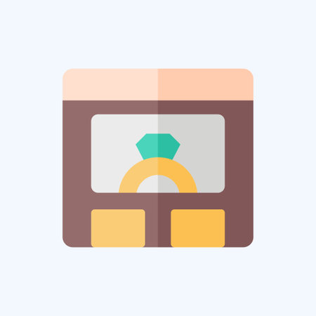 Icon Online Shop. related to Jewelry symbol. flat style. simple design editable. simple illustrationのイラスト素材