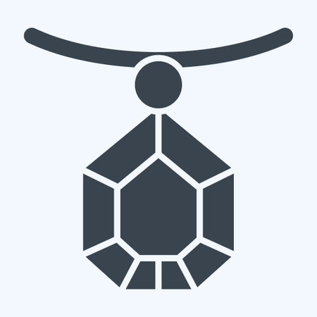 Icon Necklace. related to Jewelry symbol. glyph style. simple design editable. simple illustrationのイラスト素材