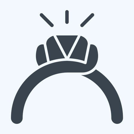 Icon Ring. related to Jewelry symbol. glyph style. simple design editable. simple illustrationのイラスト素材