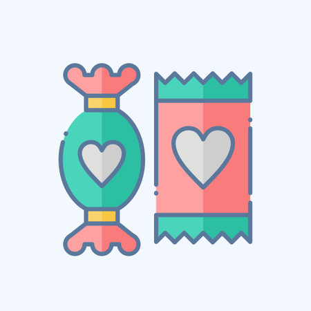 Icon Candy. related to Fast Food symbol. doodle style. simple design editable. simple illustrationのイラスト素材