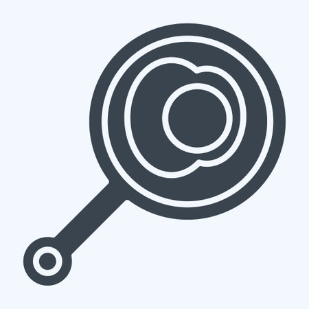 Icon Fried Egg. related to Fast Food symbol. glyph style. simple design editable. simple illustrationのイラスト素材