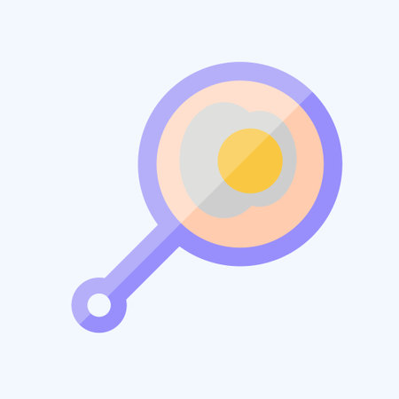 Icon Fried Egg. related to Fast Food symbol. flat style. simple design editable. simple illustrationのイラスト素材