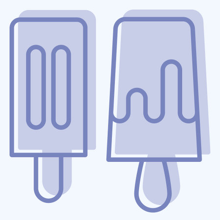 Icon Ice Pop. related to Fast Food symbol. two tone style. simple design editable. simple illustrationのイラスト素材